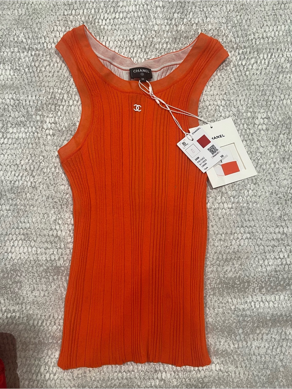 Chanel 26M coco beach orange tank top - Picture 2 of 2